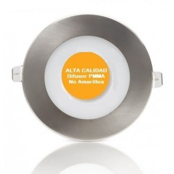 Downlight panel LED Redondo 120mm Níquel 6W PRO